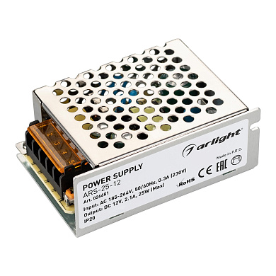 026681 Arlight блок питания ARS-25-12 (12V, 2.1A, 25W)