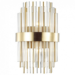 4639/2W Odeon Light Ida настенное бра с цилиндрическим плафоном и подвесками из золотых стержней
