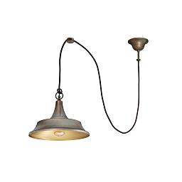 3120R Moretti Luce Atelier подвесной потолочный светильник с металлическим плафоном на гибком кабеле