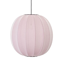 KW60 PI Made by Hand Knit-Wit Потолочный светильник Ø60 с розовым текстильным плафоном