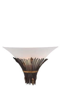 настенный светильник в форме веера с металлическими элементами