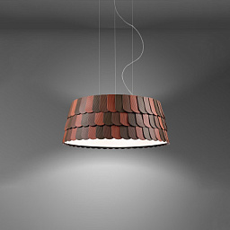 F12A07 32 Fabbian Roofer люстра цилиндрической формы оранжевого цвета