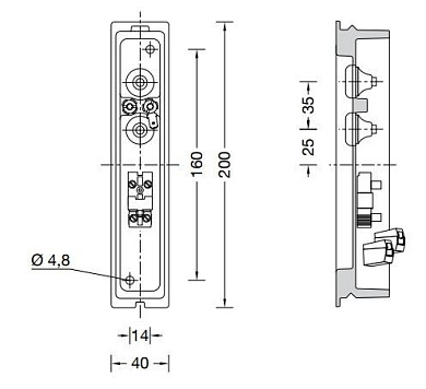 Confort Icone Одинарный подвес квадратный белый i-c-0527