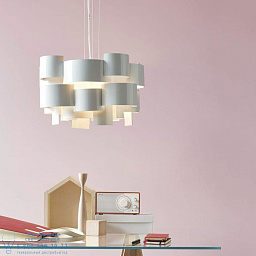 6978/9 MM lampadari Cloud люстра с многоуровневой композицией из белых цилиндрических элементов