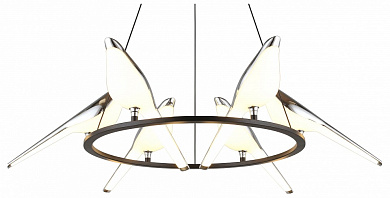 подвесной светильник с декоративным кольцом черный