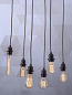 Black Vintage Set Of 6 Hanging Light подвесной светильник FOS Lighting Filament-MultiLamp-HL6