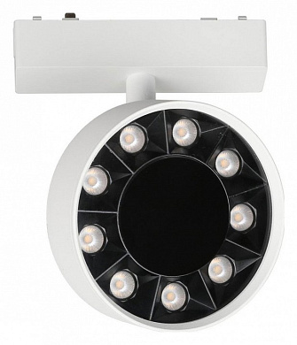 магнитный трековый светильник с круглым корпусом белый для магнитного трека 48V