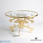 Ink Blot Dining Table-Gold Leaf-48 Global Views стол