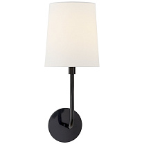 Go Lightly Sconce угольный цвет с льняным абажуром