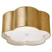 Bryce Medium Flush Mount золото и белый цвет с матовым акриловым рассеивателем