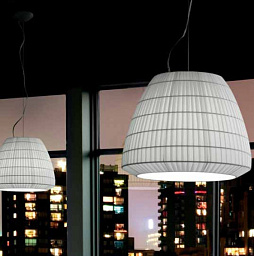 SPBEL045E27BCXX Axo Light Bell подвесной светильник белого цвета с квадратным плафоном