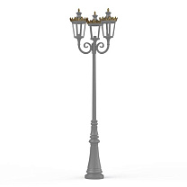 Louvre N° 10; one-piece clear glass E27 105W; Silk grey
