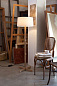 FADSA01 Santa & Cole FAD FLOOR LAMP: NATURAL OAK WOOD STRUCTURE. WHITE LINEN LAMP Торшер с абажуром — фото 5