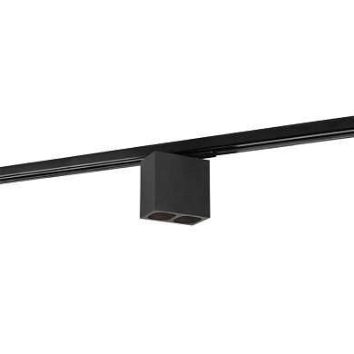 потолочный трековый светильник цилиндрический черный для однофазного шинопровода