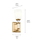 Rosalind 12.5" 1 Light Vanity Light Brushed Natural Brass настенный светильник 55145BNB Kichler — фото 10