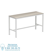 ВЫСОКИЙ СТОЛ TABOELA 200X70CM БЕЛЫЙ + КЕРАМИЧЕСКАЯ СТОЛЕШНИЦА СЕРО-СЕРЫЙ Royal Botania