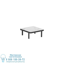 СТОЛ ALURA LOUNGE 80 LTH 80X80X34CM ЧЕРНАЯ КЕРАМИЧЕСКАЯ СТОЛЕШНИЦА BIANCO STATUARIO Royal Botania