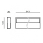 CA039DGGMDI Linea Light Regolo Mono Emission 39W LED крупный линейный бра серый — фото 3