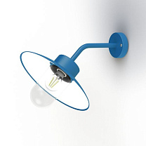 Belcour N° 8; Clear glass E27 60W; Matt azure blue