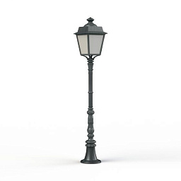 150030008 Roger Pradier Place Des Vosges Evolution садовый фонарь на стойке с куполообразным плафоном серо-зелёного цвета