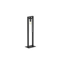 DOME FLOOR 110CM - ALU POWDERCOATED BLACK/CLEAR GLASS