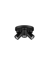 Sandy Black Aluminium LED GU10 3x10 Watt 100-240Volt IP20 bulb excluded D: 22 H: 12.5cm