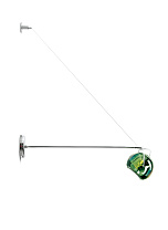 подвесной светильник с зелёными элементами и абажурами