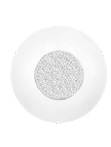 White Glass & Crystal White Metal LED E27 3x12 Watt 100-240 Volt IP20 Bulb Excluded D: 40 H: 9 cm