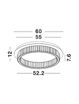 Triac Dimmable Chrome Metal & Crystal LED 41Watt 220-240 Volt 2050Lm 3500K IP20 D: 60 H: 12 cm