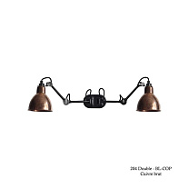LAMPE GRAS - 204 DOUBLE - applique/Cuivre brut