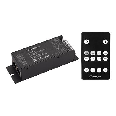 035135 Arlight Диммер ARL-SYNC-DIM Black (12-24V, 1x25A, ПДУ 14кн, RF, RJ45)