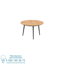 ОБЕДЕННЫЙ СТОЛ STYLETTO STANDARD Ø 120 СМ, АЛЮМИНИЕВЫЕ НОЖКИ, АНТРАЦИТОВАЯ СТОЛЕШНЯЯ ИЗ ТИКА Royal Botania