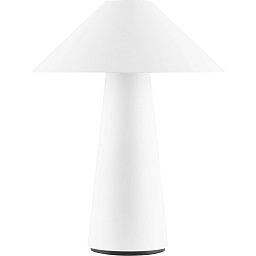493508 Globen Lighting Cannes переносная настольная лампа с коническим абажуром белого цвета