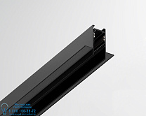 магнитный трековый профиль чёрного цвета с углублённым каналом для магнитной системы 24V