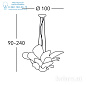 Kolarz NAOMI 0376.811.5.Vf люстра хром vetro filo ø100cm высота 60cm мин. высота 90cm макс. высота 240cm 11 ламп g9 — фото 1