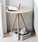 Come Here side table White pigmented oak Woud, стол