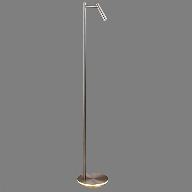 ACB Iluminacion Panau 3660 Торшер Satin Nickel, LED 1x8W 3000K 720lm + LED 1x3W 3000K 315lmI, Integrated LED, Два переключателя, Регулируемый