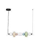 Triac Dimmable Sage Green, Blue, Pink & Beige Ceramic & Opal Glass Matt Black Metal Base LED 23Watt 220-240Volt 1495Lm IP20 3000K L:90.2 W:20 H:224 cm