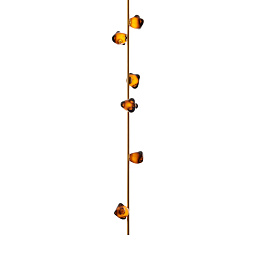 57.6 CEILING GREY BRASS Bocci 57 потолочный светильник с вертикальной конструкцией и плафонами цвета латуни