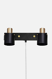 981711 Globen Lighting Clark настенный светильник двойной конструкции из чёрного металла