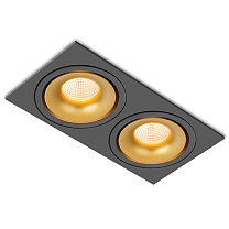 Потолочные светодиодные светильники Led technology SFERA R 22.30 W 2FW NO DIM черный + золотой
