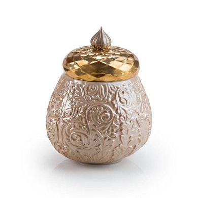 Lolita alida scented candle - caramel & gold ароматическая свеча, Villari