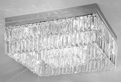 потолочный светильник квадратный хром