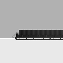 Laser Blade XS Recessed Frame section 15 LEDs - integrated DALI - Wall Washer Longitudinal Glare Control 28.4W 928lm - 4000K - CRI 90 - DALI-2