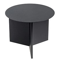 Slit Table Round Ø45 см, сталь, порошковая окраска, черный