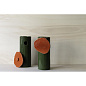 20138401 Vases Dcoupage Vitra Ваза декоративная цилиндр с оранжевым акцентом — фото 2
