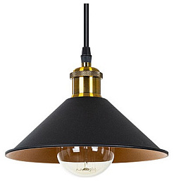 A7037SP-1BK Arte Lamp Cappello подвесной светильник с купольным металлическим плафоном чёрного цвета