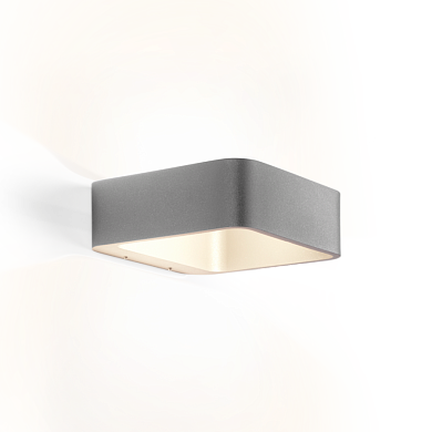 накладной настенный светильник антрацит квадратный