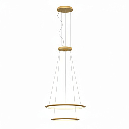 CD4N-00W9AZDUEF Leds C4 Circular подвесная люстра с двойными кольцами золотая