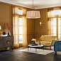 Подвесной светильник Arteriors Middlebury, натуральный хлопок и коричневая кожа — фото 1